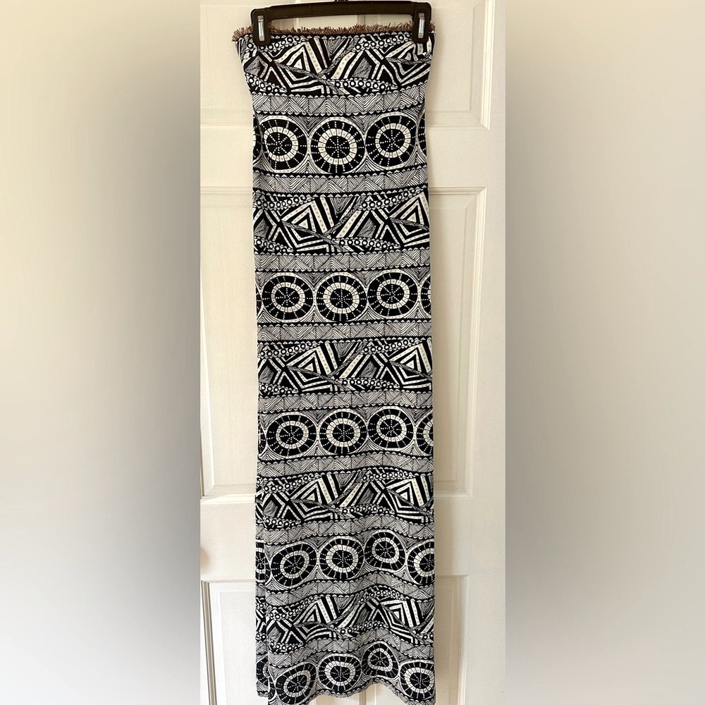 Alexis Strapless Tribal Maxi Dress. Size XS